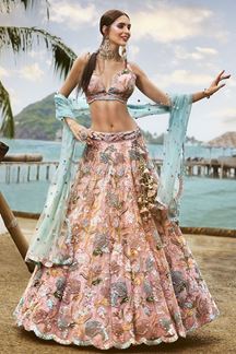 Picture of Irresistible Pink Designer Lehenga Choli for Engagement and Reception