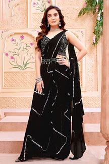 Picture of Fascinating Designer Saree Style Indo-Western Outfits for Sangeet and Reception