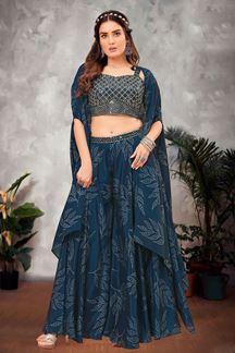 Picture of Bollywood Designer Indo-Western Outfit with Jacket for Sangeet and Party
