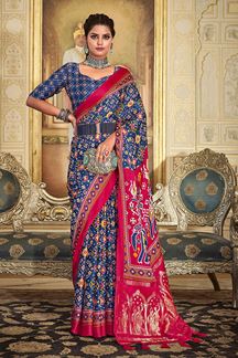 Picture of Flawless Patola Print Designer Saree for Wedding and Festive