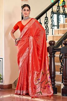 Picture of Attractive Designer Paithani Meenakari Saree for Wedding and Festive occasions