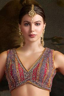 Picture of Astounding Silk Designer Indo-Western Lehenga Choli for Wedding and Sangeet 