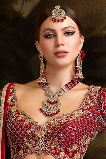 Picture of Charming Red Ajrakh Print Lehenga Choli for Wedding