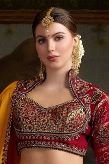 Picture of Enticing Maroon Designer Lehenga Choli for Wedding