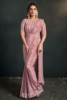 Picture of Stylish Designer Saree with Belt for Engagement and Party