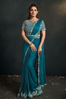 Picture of Amazing Designer Saree with Belt for Engagement, Sangeet and Party