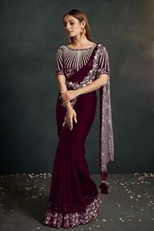 Picture of Mesmerizing Designer Saree with Belt for Sangeet, Reception and Party
