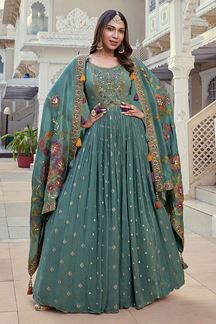 Picture of Dashing Designer Anarkali Suit for Engagement, Sangeet and Festival