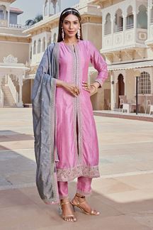 Picture of Awesome Baby Pink Designer Salwar Suit for Party and Festival
