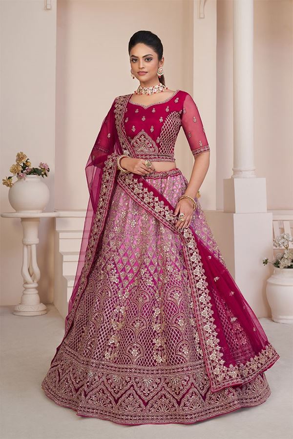 Picture of Heavenly Pink Designer Bridal Lehenga Choli for Wedding and Reception
