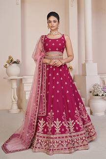 Picture of Classy Pink Designer Lehenga Choli for Wedding and Sangeet
