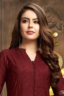 Picture of Lovely Maroon Designer Kurti for Party
