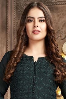 Picture of Breathtaking Green Designer Kurti for Party and Festive occasion