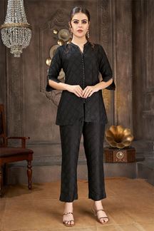 Picture of Fashionable Black Designer Co-Ord Suit for Party