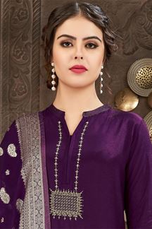 Picture of Trendy Purple Designer Salwar Suit for Wedding and Party