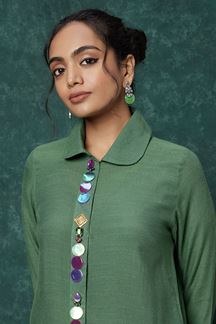 Picture of Attractive Green Designer Coord Set for Party and Casual Wear 