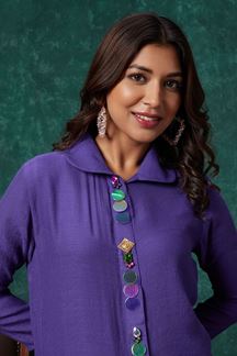 Picture of Exquisite Solid Purple Designer Coord Suit for Party and Casual Wear 