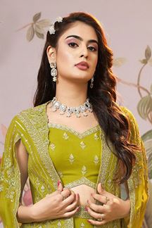 Picture of Aesthetic Yellow Silk Designer Indo-Western Suit for Haldi and Mehendi