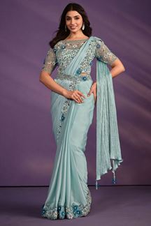 Picture of Impressive Designer Ready to Wear with Belt Saree for Engagement and Party
