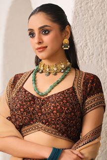 Picture of Aesthetic Coffee Brown Designer Indo-Western Lehenga Choli for Wedding and Engagement