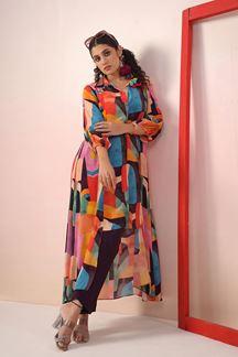 Picture of Mesmerizing Designer Indo-Western Kurti Set for Party