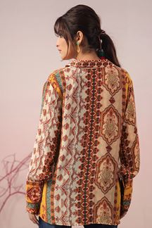 Picture of Astounding Printed Designer Indo-Western Short Top for Casual Wear