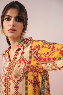 Picture of Astounding Printed Designer Indo-Western Short Top for Casual Wear