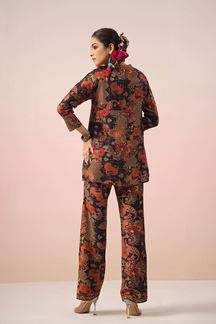 Picture of Flamboyant Brown Designer Indo-Western Co-ord Set for Party