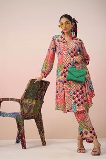 Picture of Striking Printed Designer Indo-Western Co-ord Set for Party and Casual wear