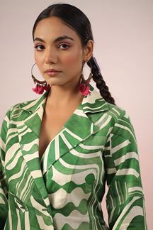 Picture of Smashing Pista Green Designer Indo-Western Dress for Party and Casual Wear