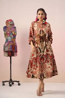 Picture of Charismatic Printed Designer Indo-Western Dress for Party