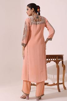 Picture of Delightful Peach Designer Kurti for Party and Festival