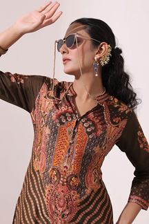 Picture of Surreal Brown Designer Kurti for Party and Festival