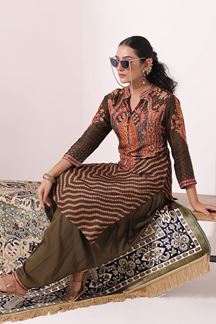 Picture of Surreal Brown Designer Kurti for Party and Festival