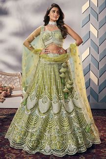 Picture of Smashing Designer Wedding Lehenga Choli for Engagement, Wedding and Reception