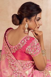 Picture of Irresistible Pink Shaded Designer Saree for Wedding, Engagement and Reception
