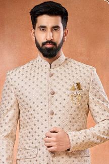 Picture of Royal Designer Men’s Wear 3 Piece Jodhpuri Set for Wedding, Engagement, and Reception