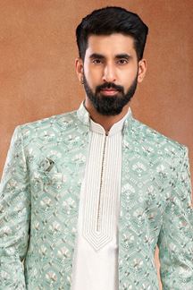 Picture of Artistic Designer Menswear 3 Piece Open Jodhpuri Set for Wedding and Engagement