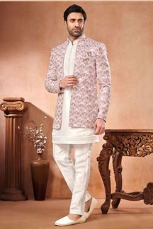 Picture of Enticing Designer Menswear 3 Piece Open Jodhpuri Set for Wedding, Engagement and Reception