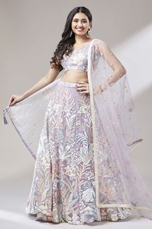 Picture of Magnificent Mauve Colored Designer Lehenga Choli