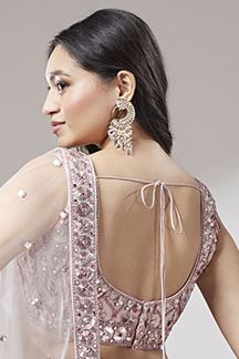 Picture of Charming Rose Gold Colored Designer Lehenga Choli