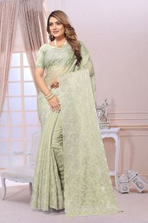 Picture of Aesthetic Jimmy Choo Designer Saree for Wedding, Engagement and Reception