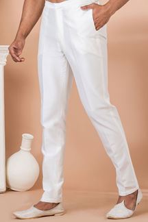 Picture of Dashing White Georgette Designer Kurta Pajama Set for Engagement and Festivals