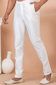 Picture of Marvelous White Designer Kurta Pyjama Set for Wedding and Festivals