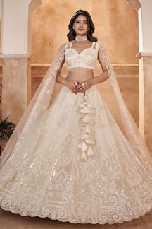 Picture of Astounding White Designer Wedding Lehenga Choli for Engagement, Wedding, and Reception