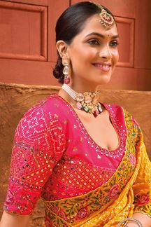 Picture of Astounding Silk Designer Saree for Wedding and Haldi