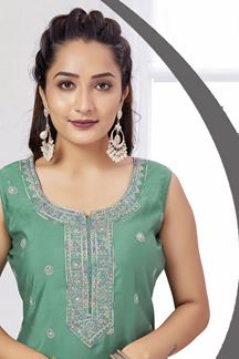 Picture of Charismatic Sea Green Designer Salwar Suit for Party and Festival
