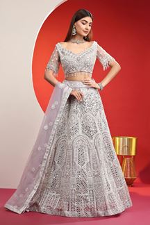 Picture of Exquisite Lilac Designer Wedding Lehenga Choli for Engagement and Reception