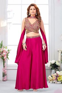 Picture of Stylish Designer Indo-Western Palazzo Suit for Party and Sangeet