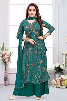 Picture of Stylish Designer Salwar Suit for Mehendi and Festival
